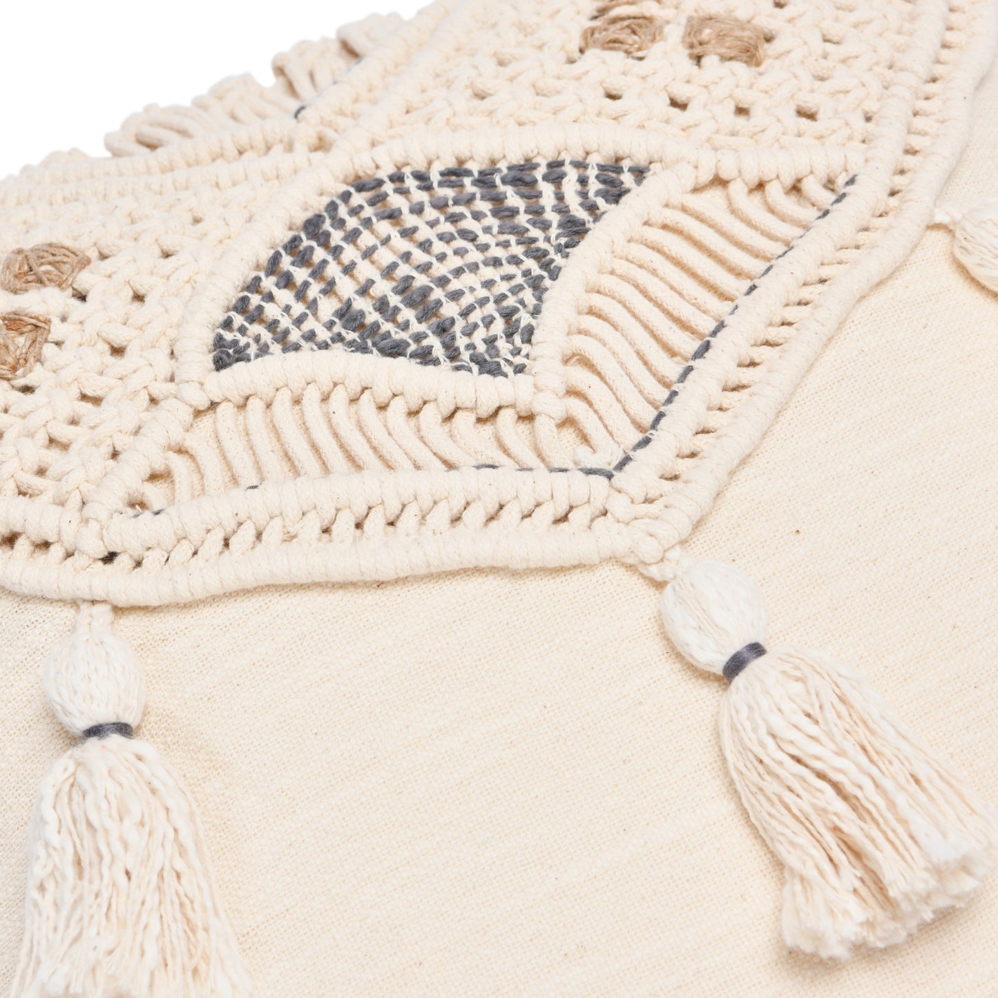 Macrame Pillow with Tassels