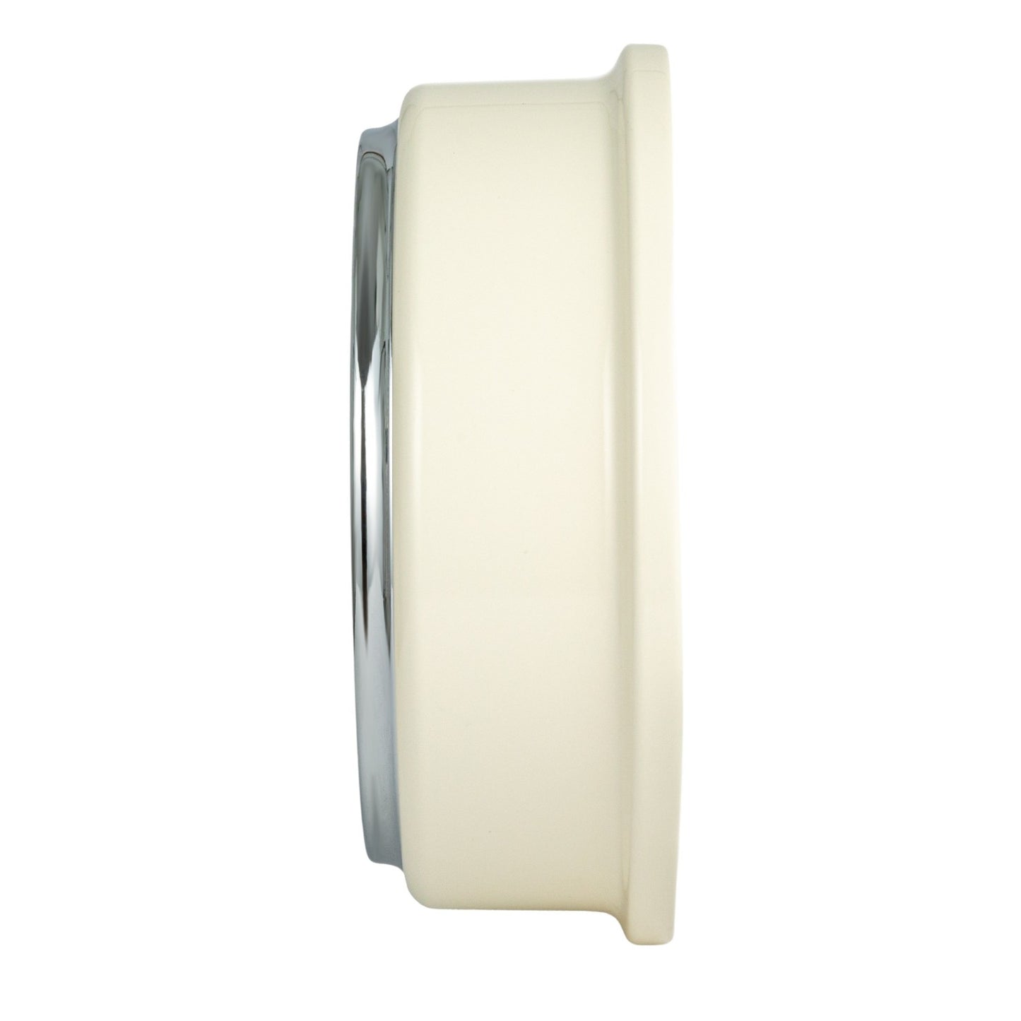 Cream and Chrome Wall Clock